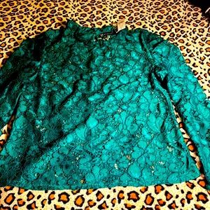 NWT GoRgEoUs Green lace top